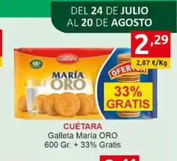 Supermercados Extremadura CUÉTARA Galleta María ORO oferta