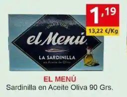 Supermercados Extremadura EL MENÚ Sardinilla en Aceite Oliva oferta