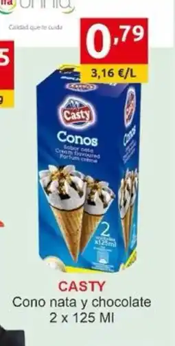 Supermercados Extremadura CASTY Cono nata y chocolate oferta