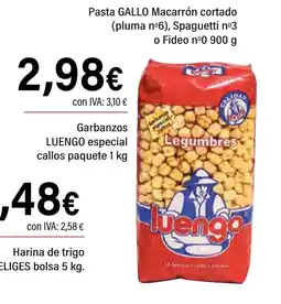 Cash Ifa LUENGO Garbanzos especial callos paquete oferta