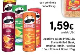 Cash Ifa PRINGLES Aperitivo patata Flame Grilled Steak, Original, Jamón, Paprika oferta