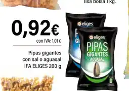 Cash Ifa IFA ELIGES Pipas gigantes con sal o aguasal oferta