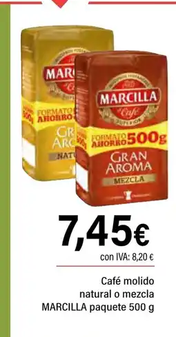 Cash Ifa MARCILLA Café molido natural o mezcla oferta