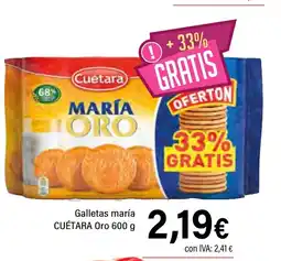 Cash Ifa CUÉTARA Galletas maría Oro oferta