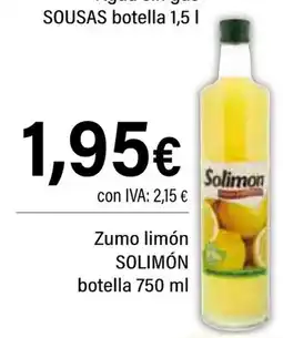 Cash Ifa SOLIMÓN Zumo limón botella oferta