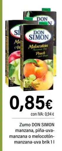 Cash Ifa DON SIMON Zumo manzana, piña-uva- manzana o melocotón- manzana-uva oferta