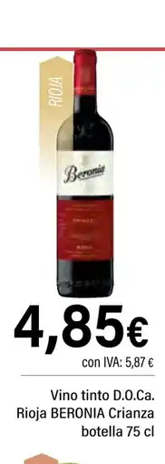 Cash Ifa BERONIA Vino tinto D.O.Ca. Rioja Crianza oferta