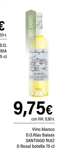 Cash Ifa SANTIAGO RUIZ Vino blanco D.O.Rías Baixas oferta
