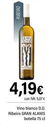 Cash Ifa GRAN ALANIS Vino blanco D.O. Ribeiro oferta
