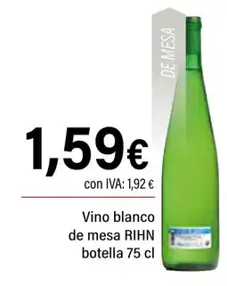 Cash Ifa RIHN Vino blanco de mesa oferta