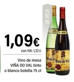 Cash Ifa VIÑA DO VAL Vino de mesa tinto o blanco botella oferta