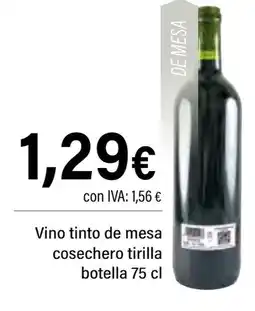 Cash Ifa Vino tinto de mesa cosechero tirilla botella oferta