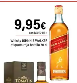 Cash Ifa JOHNNIE WALKER Whisky etiqueta roja botella oferta