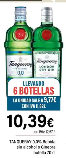 Cash Ifa TANQUERAY 0,0% Bebida sin alcohol o Ginebra botella oferta