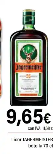Cash Ifa JAGERMEISTER Licor oferta