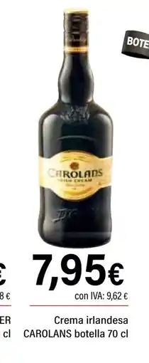 Cash Ifa CAROLANS Crema irlandesa oferta