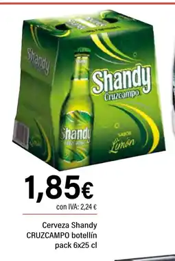 Cash Ifa SHANDY CRUZCAMPO Cerveza botellin oferta