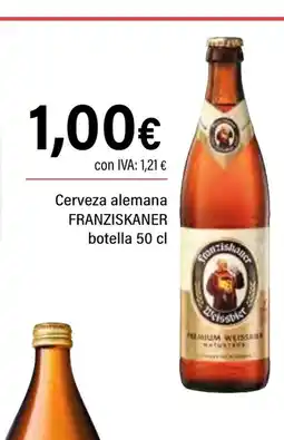 Cash Ifa FRANZISKANER Cerveza alemana botella oferta
