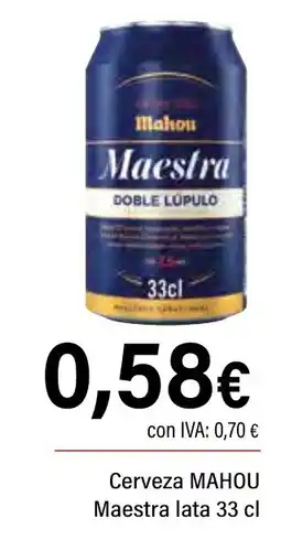 Cash Ifa MAHOU Cerveza Maestra lata oferta