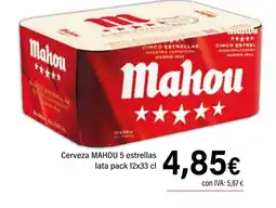 Cash Ifa MAHOU Cerveza 5 estrellas oferta