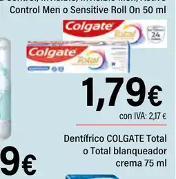 Cash Ifa COLGATE Dentifrico Total o Total blanqueador oferta