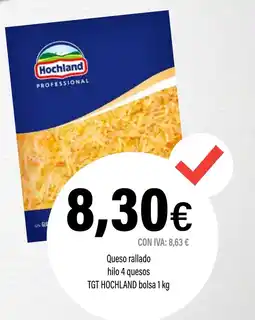 Cash Ifa TGT HOCHLAND Queso rallado hilo 4 quesos oferta