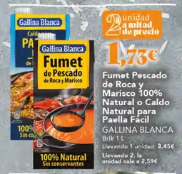 Gadis GALLINA BLANCA Fumet Pescado de Roca y Marisco 100% Natural o Caldo Natural para Paella Fácil oferta