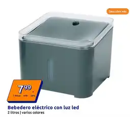 Action Bebedero eléctrico con luz led oferta