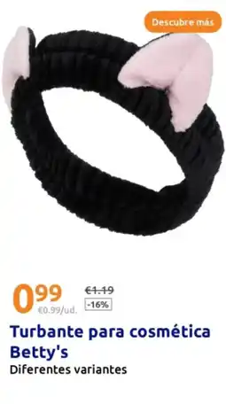 Action BETTY'S Turbante para cosmética oferta