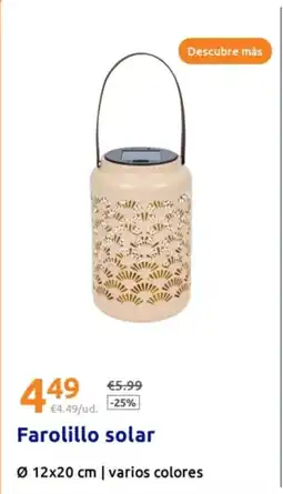 Action Farolillo solar oferta