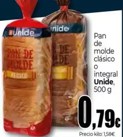 Unide Market UNIDE Pan de molde clásico integral oferta