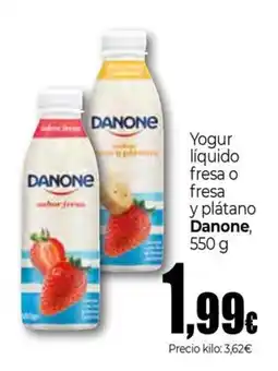 DANONE Yogur líquido fresa o fresa y plátano