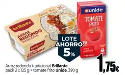Unide Market BRILLANTE Arroz redondo tradicional +UNIDE tomate frito oferta