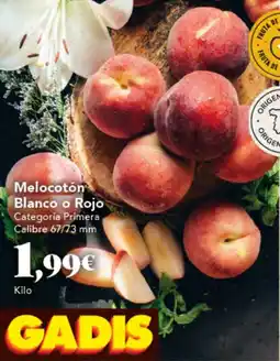 Gadis Melocotón Blanco o Rojo oferta