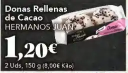 Gadis HERMANOS JUAN Donas Rellenas de Cacao oferta