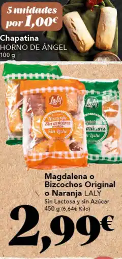Gadis Magdalena o Bizcochos Original o Naranja LALY Sin Lactosa y sin Azúcar oferta