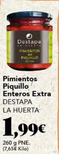 Gadis DESTAPA LA HUERTA Pimientos Piquillo Enteros Extra oferta