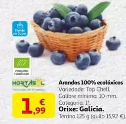 Alcampo Galicia - arandos 100% ecolóxicos oferta