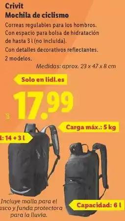 Lidl Crivit - mochila de cicliismo oferta
