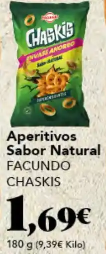 Gadis FACUNDO CHASKIS Sabor Natural Aperitivos oferta