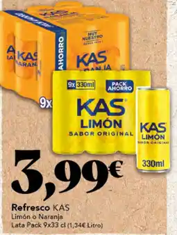 Gadis KAS Refresco Limón o Naranja oferta
