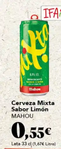 Gadis MAHOU Cerveza Mixta Sabor Limón oferta