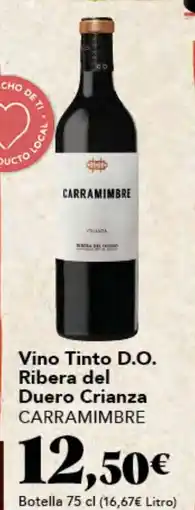 Gadis CARRAMIMBRE Vino Tinto D.O. Ribera del Duero Crianza oferta