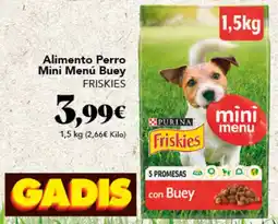 Gadis FRISKIES Alimento Perro Mini Menú Buey oferta