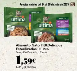 Gadis ULTIMA Alimento Gato Fit&Delicious Esterilizados oferta