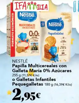 Gadis NESTLÉ Papilla Multicereales con Galleta María 0% Azúcares o Galletas Infantiles Pequegalletas oferta