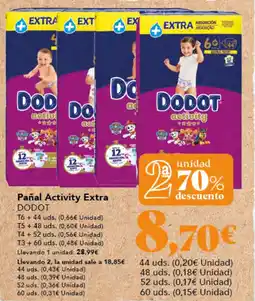 Gadis DODOT Pañal Activity Extra oferta
