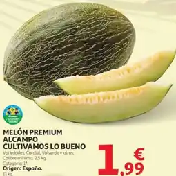 Alcampo Melón premium alcampo cultivamos lo bueno oferta