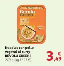 Alcampo REVOLU GREEN Noodles con pollo vegetal al curry oferta
