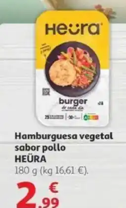 Alcampo HEŪRA Hamburguesa vegetal sabor pollo oferta